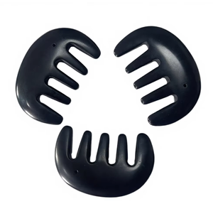 Peigne de massage Gua Sha 100 % pierre de Bian pour le visage et le cuir chevelu, anti-points noirs - Product Image 4