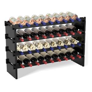 Estantes de almacenamiento de botellas de vino de madera apilables verticales, estantes de vino de bambú de suelo independiente moderno para el hogar - Product Image 6