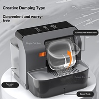 Distributeur d'eau inclinable pour animaux de compagnie avec réservoir de 3,2 L, auto-nettoyant, séparation eau sale/eau propre, sans fil, à brancher, pour chats et chiens