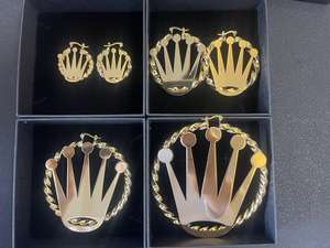 Pendientes de Aro de Bambú con Hilo Dorado y Letra Personalizada, con Diseño de Personajes de Dibujos Animados, para Mujeres y Niñas - Product Image 4