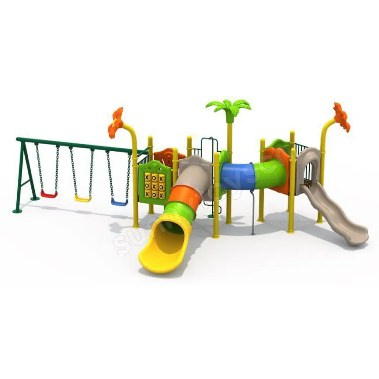 Çocuklar açık playsets ahşap tırmanma duyusal oyun