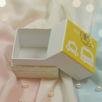Boîte à dents de lait jaune pour bébé, boîte de rangement durable, légère, portable, personnalisable, conteneur de souvenirs pour enfants