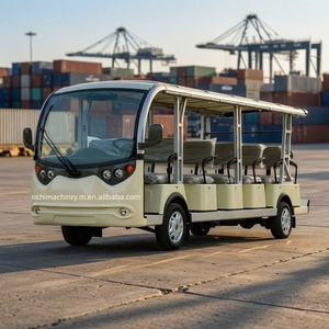Autobús <span class=keywords><strong>Turístico</strong></span> Eléctrico al Aire Libre Sin Puertas, Vehículo de Transporte <span class=keywords><strong>Turístico</strong></span> Multipasajeros para <span class=keywords><strong>Alquiler</strong></span> en Parques Escénicos y Resorts - Product Image 4