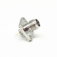 Connecteur coaxial RF microruban à ondes millimétriques haute fréquence 1.85mm avec prise femelle à bride à 4 trous