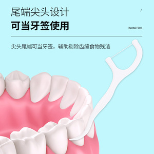 Hilos Dentales Portátiles de Plástico, 50 Unidades, Palillos de Hilo Dental para Limpieza Dental - Product Image 5