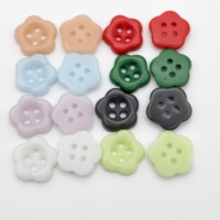 Boutons en céramique décoratifs pour vêtements, motif floral, 12 mm, 4 trous, livraison rapide, haute qualité, pour enfants