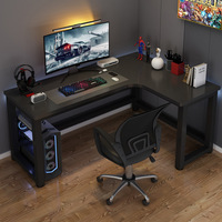 Escritorio de Esquina en Forma de L Personalizado para Juegos Electrónicos, Escritorio de Computadora para el Hogar, Estudio, Dormitorio u Oficina con Opciones de Personalización