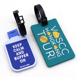 Tùy Chỉnh Vui Hành Lý Thẻ Đầy Màu Sắc Độc Đáo Mềm Cao Su UV <span class=keywords><strong>In</strong></span> Ấn Tùy Chỉnh Cá Nhân Nhãn Logo Với Tùy Chỉnh Màu Sắc Và Kích Cỡ - Product Image 1