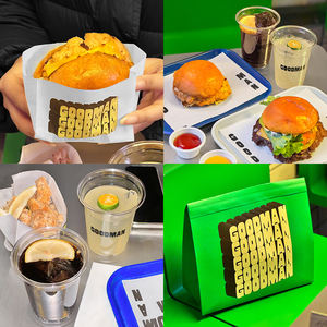 Sacs en papier kraft jetables biodégradables et recyclables avec logo personnalisé, fond pointu, pour frites, poulet frit, hamburgers - Product Image 2