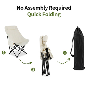 Chaise de plage portable avec coussin confortable et sac de transport, chaise pliante à assise large pour le <span class=keywords><strong>camping</strong></span>, les sports, tissu Oxford 600D - Product Image 4