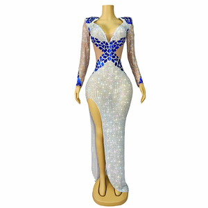 Novance Y4257 Dropshipping abiti donna alla moda con <span class=keywords><strong>spacco</strong></span> sul lato <span class=keywords><strong>abito</strong></span> evento per donna con scollo a V abiti per donna estate 2024 - Product Image 1