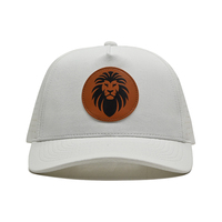 Casquette de baseball sportive classique imperméable en Oxford de haute qualité à 5 panneaux du fabricant ML avec patch en cuir personnalisé et logo imprimé