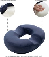 Coussin de siège en mousse à mémoire de forme pour hémorroïdes Oreiller Anneau de beignet Siège orthopédique pour bureau à domicile Fauteuil roulant Coccyx Soulagement de la douleur