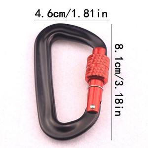 Axel D Shape Aluminum <b>Carabiner</b> 5Kg Load Locking Spring Buckle Mixed Colors Outdoor Climbing Hook Accessory - Product Image 4