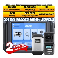 XTOOL X100 MAX 2 J2534 Ecm Programming Tool IMMO Remote Key Fob Programmer X Tool Key Programmer with KC501 FCA 9.7inch 4G+128G