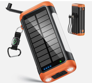 Batterie Externe 30000mAh 40000mAh, Power Bank <span class=keywords><strong>Solaire</strong></span>, <span class=keywords><strong>Chargeur</strong></span> Portable à Manivelle - Product Image 1