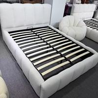 Lit rembourré en bouclette Teddy, design nuage de luxe, sur mesure, taille King/Queen/Full, pour chambre à coucher, maison, appartement, mobilier