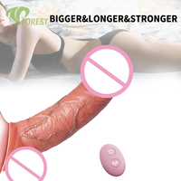 Großhandel Erwachsenen-Dildo mit Venen Ferngesteuert Wasserdicht IPX5 Weicher Penis-Vibrator Realistischer Weiblicher Prothesen-Masturbator