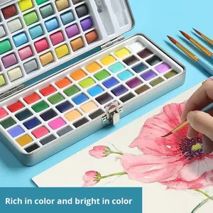Ensemble de peinture aquarelle solide de 90 couleurs Petite boîte en étain Peinture artistique professionnelle <span class=keywords><strong>Art</strong></span> des ongles Mélange Perlé Fabriqué en Chine pour les enfants de 3 ans et plus - Product Image 3