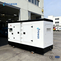 Groupe électrogène diesel insonorisé 25-60KVA 400V triphasé, fréquence stable, absorption des chocs, industriel, de secours, démarrage automatique ATS