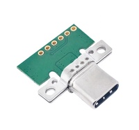 Connecteur USB 2.0 Type C mâle MUP 24P à double rangée, pince de 0,8 mm, prise USB avec connecteur PCB A vers C pour transfert