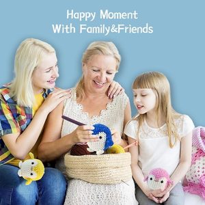 Adorable pingouin DIY <span class=keywords><strong>Crochet</strong></span> Amigurumi Doll Kit pour débutants Fabrication de bijoux Jouets avec tutoriel vidéo pour les nouveaux artisans - Product Image 3