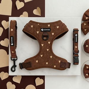 Arnés y Correa Ajustables para Perros con Bordado Personalizado OEM, Collares y Correas para Mascotas Sin Tirones, Conjunto de Arnés de Lujo para Perros - Product Image 3