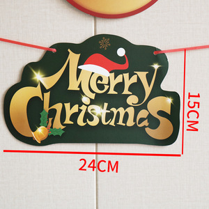 Guirnalda de Feliz Navidad para decoración, guirnalda de árbol, nieve, estrellas, hojas, guirnalda de fiesta, banderas - Product Image 6