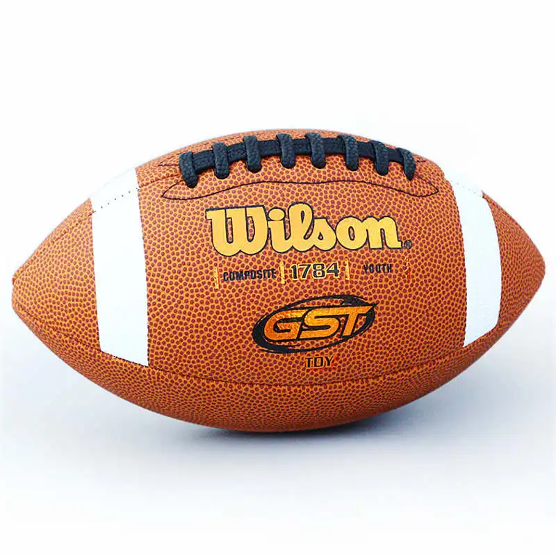Logotipo personalizado, precio de fábrica, máquina cosida, pelota de fútbol americano, pelota de playa, Rugby