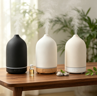 Diffuseur d'aromathérapie pour la décoration de la maison, diffuseur d'huiles essentielles en céramique USB, humidificateur d'air ultrasonique 200 ml