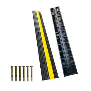 Rampe de protection de câbles en caoutchouc robuste pour sol, couvre-câbles de garage, protection de tuyaux pour allées, parkings et garages - Product Image 4