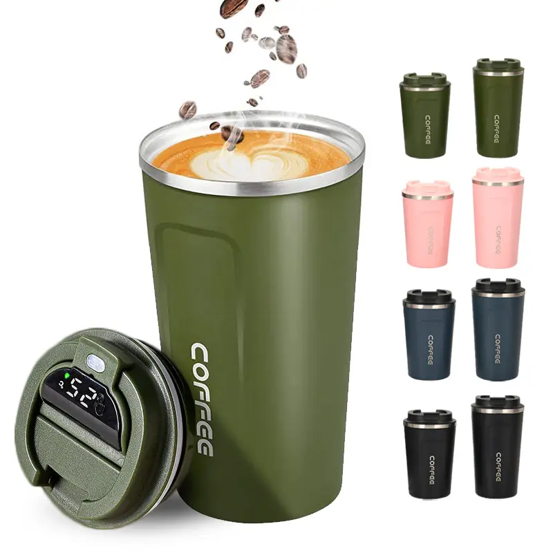 Sjb040 Seaygift Custom 510Ml Dubbelwandige Roestvrijstalen Geïsoleerde Fles Vacuümwarmer Lekvrije Reiskoffiemok/Beker Met Deksel