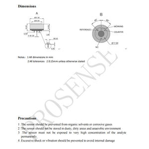 ProSense FC-NH3-100 Amônia Sensor Inteligência GÁS Sensor Fabricante - Product Image 6