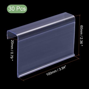 Professional Retail Shelf Management Data <b>Strip</b> Clear Plastic Price Label Holder for Brand Uniform Store Display - Product Image 3
