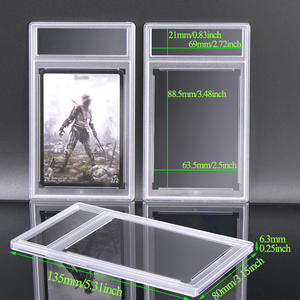 Porte-cartes de collection SUNSHING en plastique à ultrasons 63,5x88,5 mm pour cartes PSA Pokemon, protection pour cartes de collection 35pt - Product Image 2