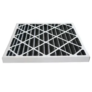 Filtro de ar pré-carvão plissado para forno AC HVAC AGF 20x20 quadro de papelão