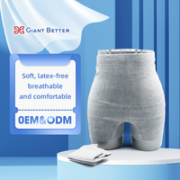 Sous-vêtement post-partum femme gris sans couture extensible post-partum culotte slip élastique sous-vêtement jetable Boyshort