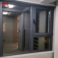 Ventana Abatible de Aluminio con Rotura de Puente Térmico, Personalizada de Fábrica, Insonorizada e Impermeable, para Viviendas y Edificios