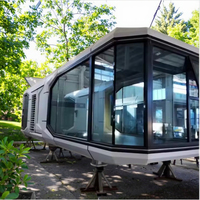 Maisons en acier modulaires modernes préfabriquées de haute qualité conteneur mobile de capsule de maison minuscule intelligente pour l'application extérieure d'hôtels