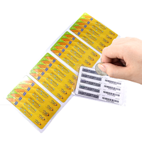 Carte à gratter de loterie Échantillon de logo de taille personnalisée Impression numérique Billets de loterie personnalisés Billet de loterie à gratter et à gagner