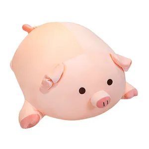 Venda quente Tamanhos Diferentes Soft Piggy Plush Travesseiro Presente Para Crianças Namorada Confortável Porco De Pelúcia Brinquedo Porco Brinquedos De Pelúcia