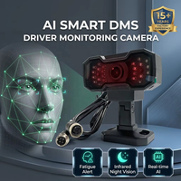 Caméra de surveillance conducteur IA DMS avec avertissement de fatigue, détection de distraction, vision nocturne IR pour la sécurité des flottes de camions et bus, alerte active