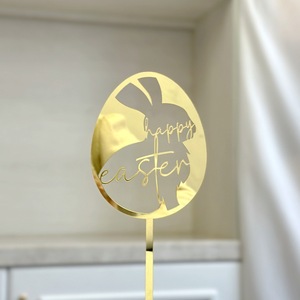 Ins viento feliz Pascua acrílico pastel decoración <span class=keywords><strong>huevos</strong></span> de Pascua pastel de Pascua Topper - Product Image 3