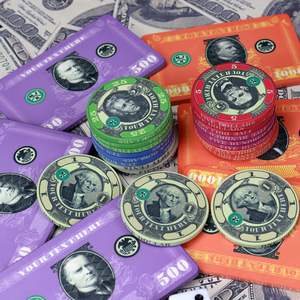 Fichas de póker de 10g para juego de mesa de casino, venta al por mayor, valor en efectivo personalizado, de 39, 43, 45, 46, 48,5, 50, 52 y 55mm - Product Image 6