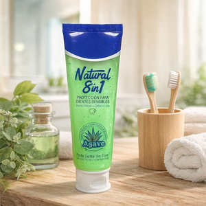 Pasta Dental para Dientes Sensibles Sin Flúor con Extracto de Agave Blanqueamiento Natural Aliento Fresco Sabor Menta Lima Cuidado Bucal 100g - Product Image 6