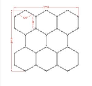 Luz Led para Garaje, Iluminación Hexagonal para Garaje, Túnel de Inspección de Pintura de Coche, Autodetalle, Luz Led Hexagonal para Techo - Product Image 1