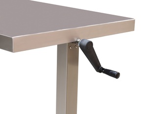 Mesa de Exploración y Operación Veterinaria con Manivela Lateral de Acero Inoxidable Reutilizable para Uso en Perros en Hospitales de Animales - Product Image 2