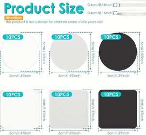 Imanes de nevera de acrílico transparente pintados con estilo divertido, juego de marcos de fotos troquelados con adhesivo para decoración de cocina, fiestas y oficina - Product Image 2