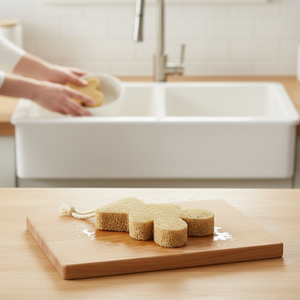 Éponges de cuisine et de bain biodégradables OEM, éponges à vaisselle en cellulose, éponges à vaisselle en loofah naturel, éponges de nettoyage de la vaisselle en loofah - Product Image 1