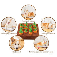Interactieve Hondenspeelgoed Wortel Snuffelmat Hond Pluche Puzzel Speelgoed 2-in-1 Neuswerk Voer Spelletjes Met 12 Wortels